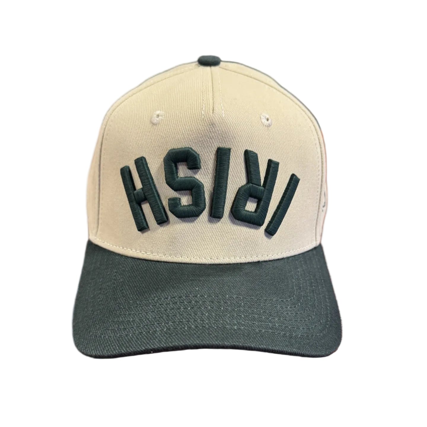 IRISH Green and Beige Snapback Hat
