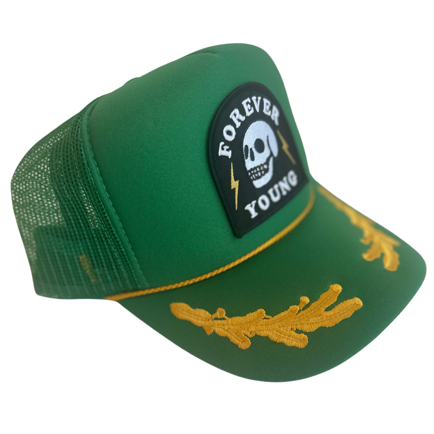 Forever Young Captain Patch Trucker Hat