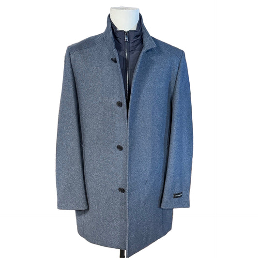The Crafted Stag Supply Ice Blue Wool Overcoat