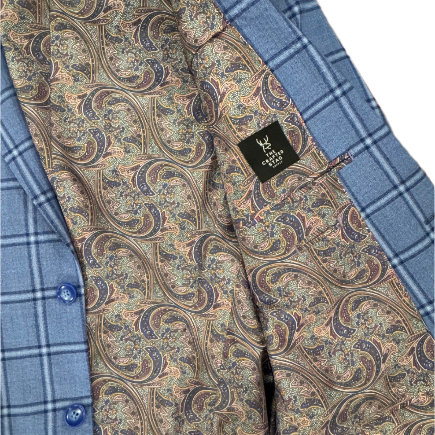 The Crafted Stag Blue Stripe Sport Coat