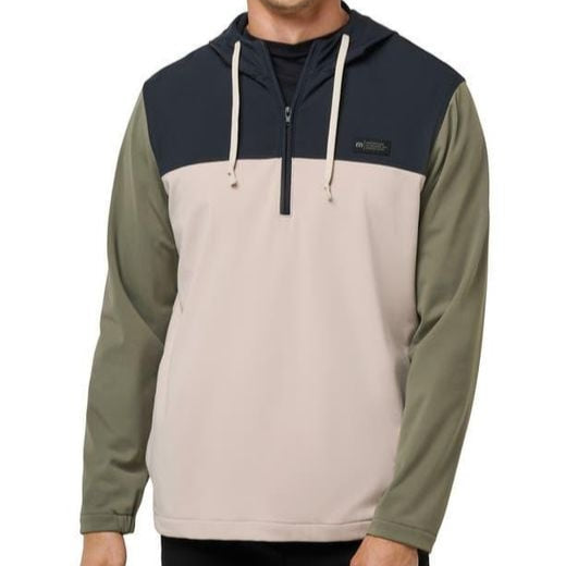 TravisMathew Brrrr Season Colorblock Half Zip Hoodie