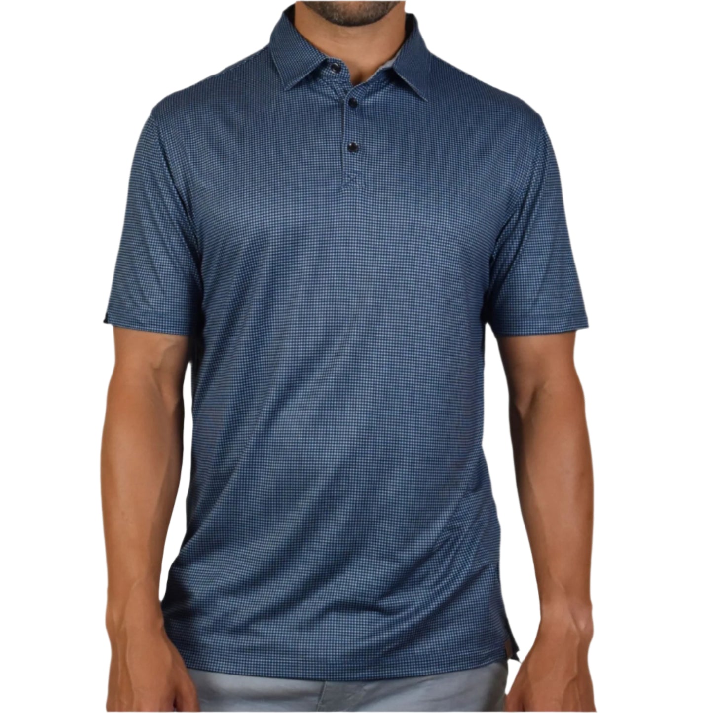 Fundamental Coast Seaside Indigo Houndstooth Polo