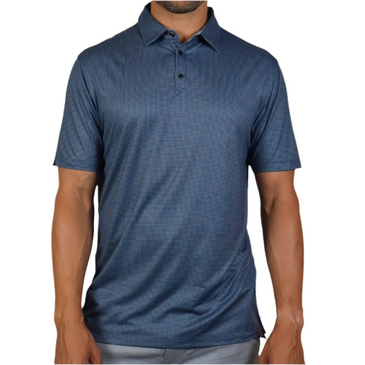Fundamental Coast Seaside Indigo Houndstooth Polo