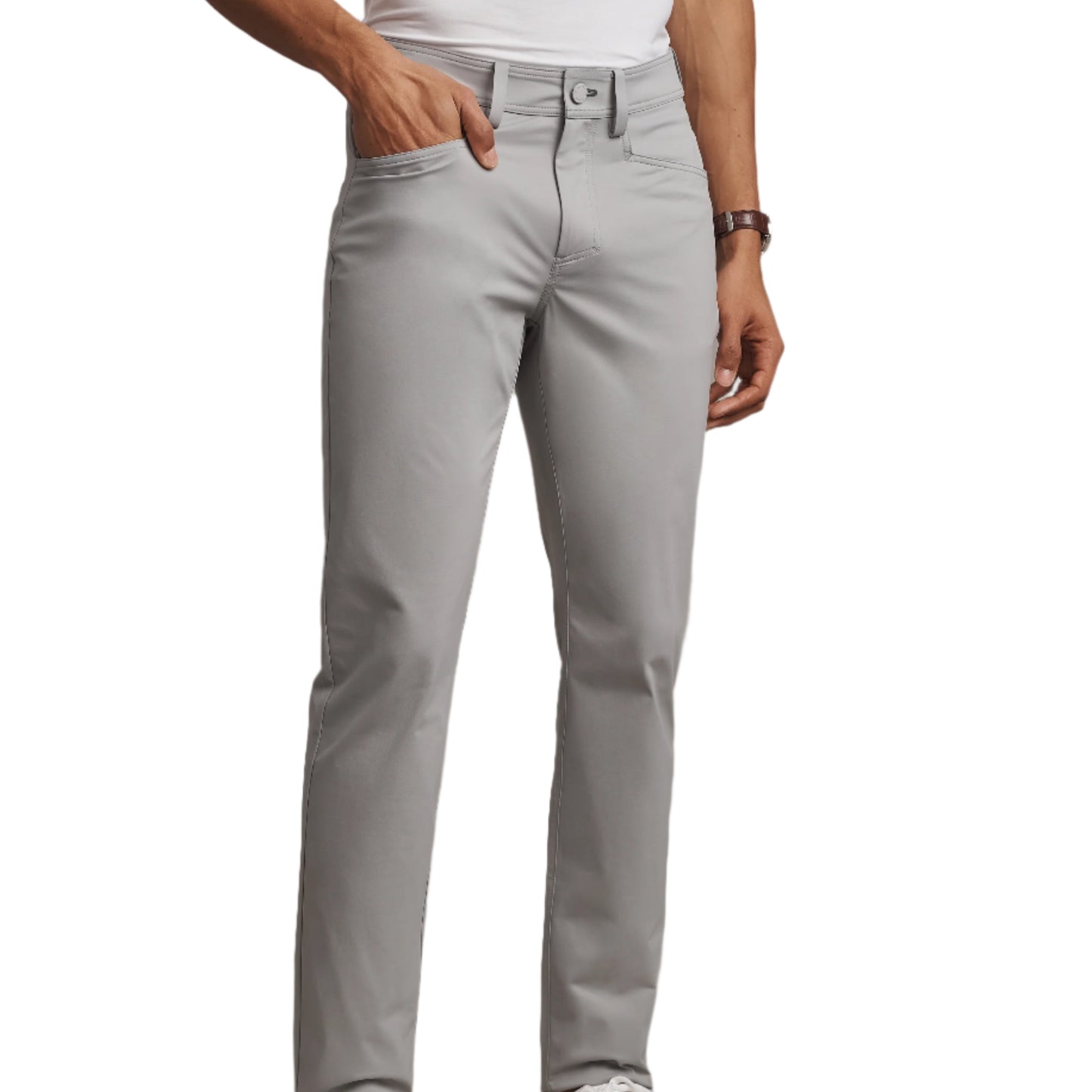 Rhone Light Grey Commuter Flyweight Pant