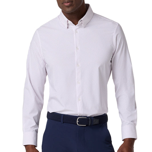 Mizzen+Main Lavender Crest Dot Long Sleeve Shirt