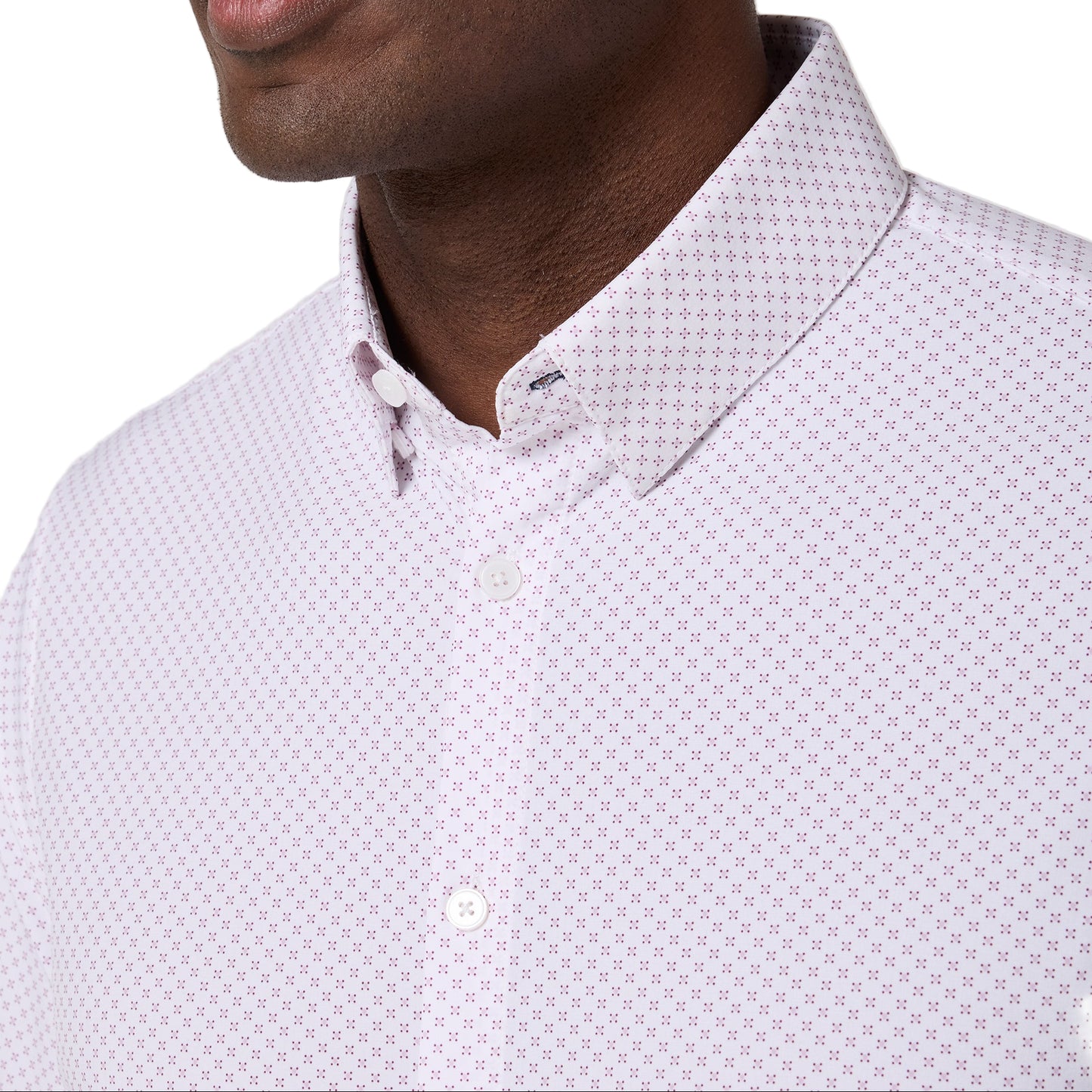 Mizzen+Main Lavender Crest Dot Long Sleeve Shirt