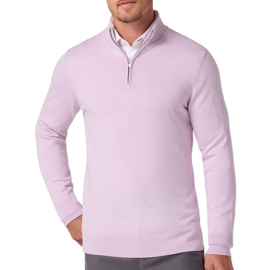 Mizzen+Main Lavender Heritage Quarter Zip Sweater
