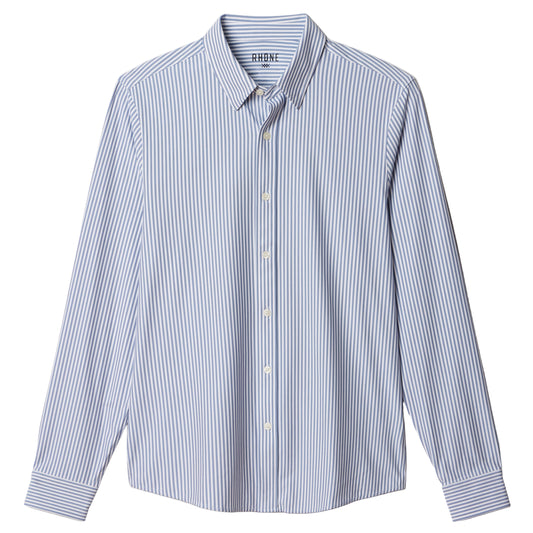 Rhone Blue & White Stripe Commuter Shirt