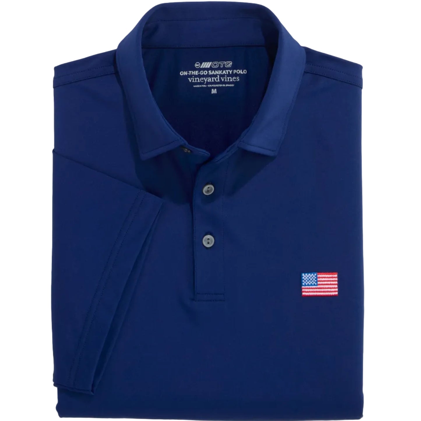 Vineyard Vines Blue Depth Flag Sankaty Polo