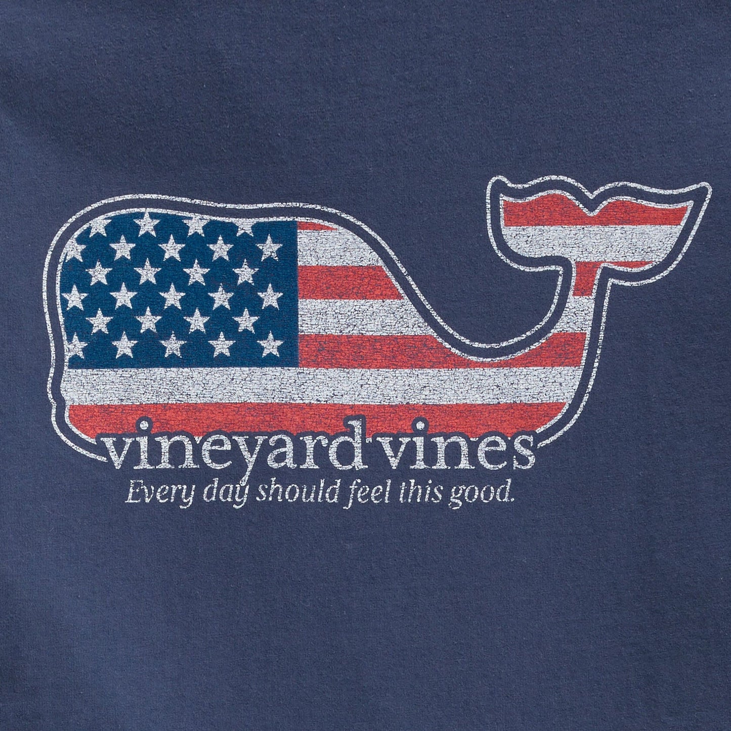 Vineyard Vines Blue Blazer Flag Whale Short-Sleeve Pocket Tee