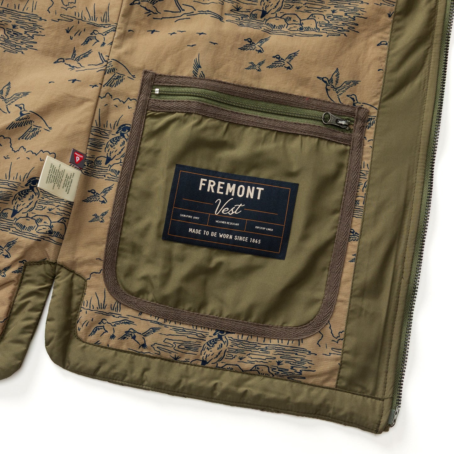 Duck Head Olive Fremont Quilted Vest