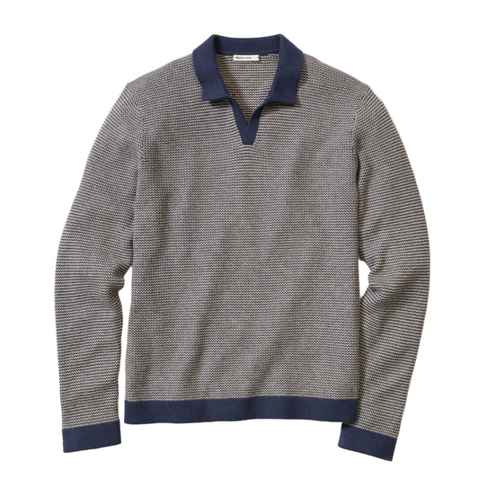 Marine Layer Navy Liam Sweater Polo
