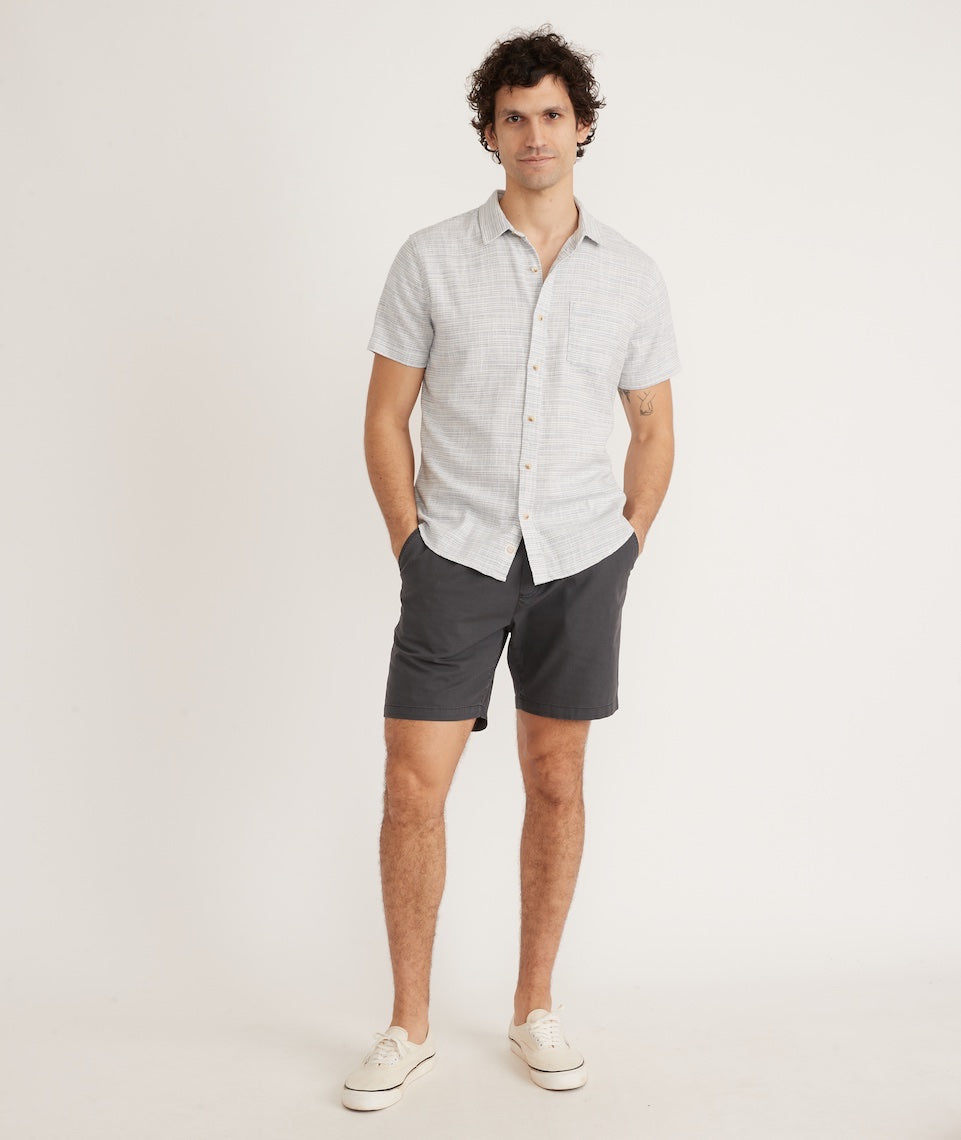 Marine Layer SS Stretch Selvage Stripe Shirt
