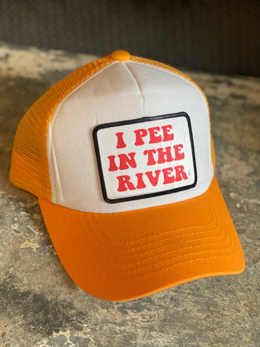 I Pee in the River Hat (Navy and White)