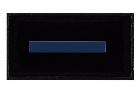 Solid Matte Steel Blue Tie Clip
