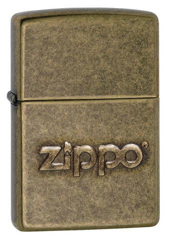 Zippo Stamp Antiqued Brass