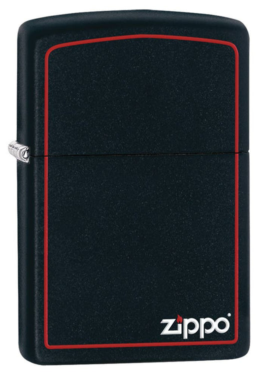 Zippo 218ZB Reg Black W/Zippo-Border - CI