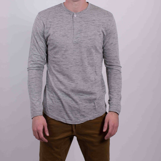 Tri-blend Long Sleeves Henley Shirt