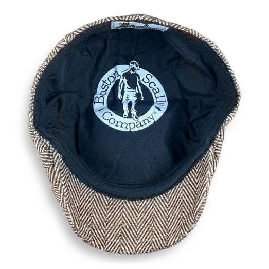 The Original 5-Panel Boston Scally Cap - Brown Herringbone