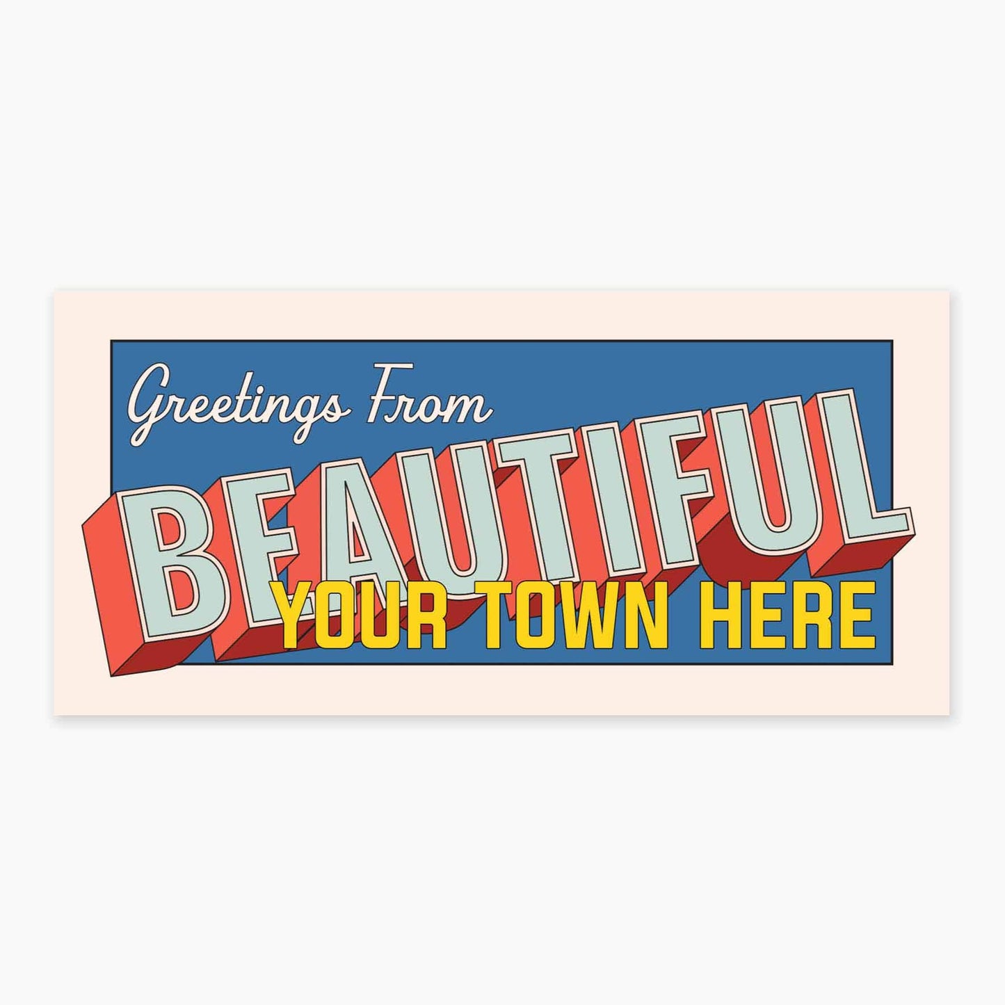 Greetings From Beautiful Springfield Sticker