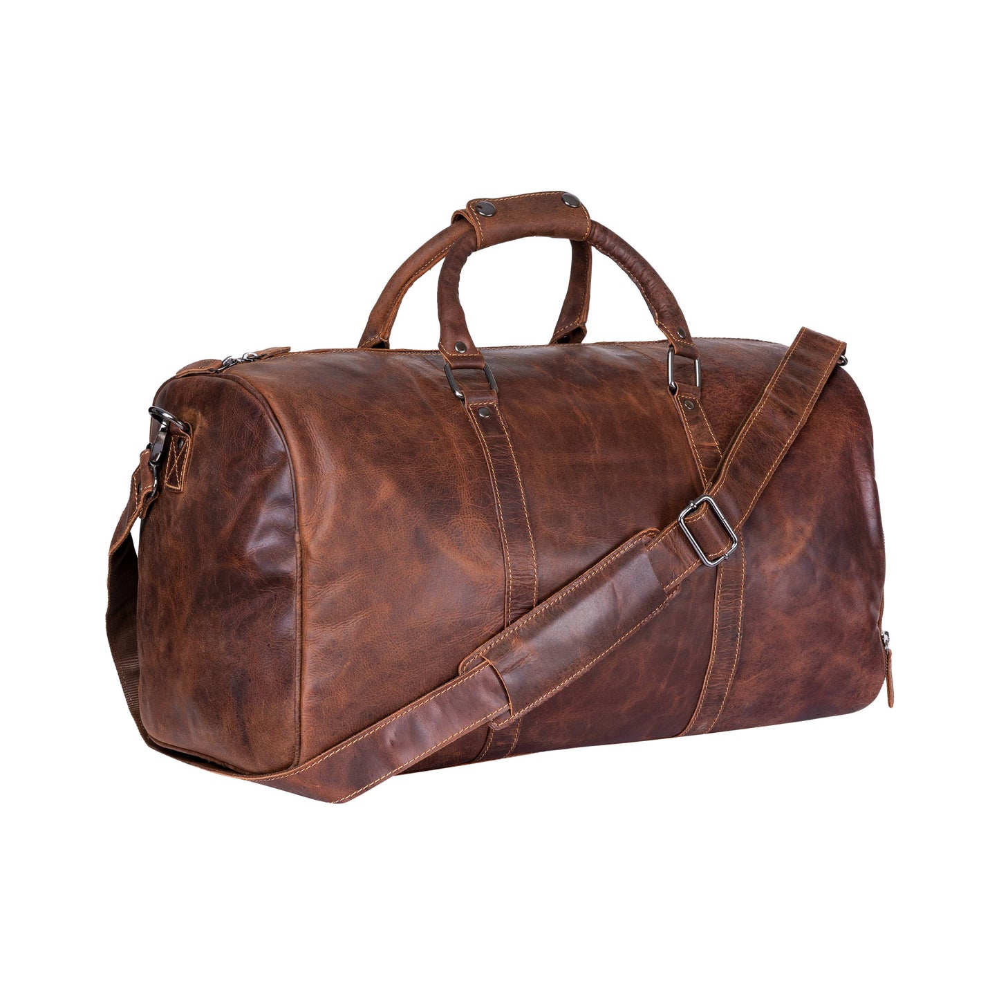 Leather Overnight Bag Milan - Rugged Leather - Sandal