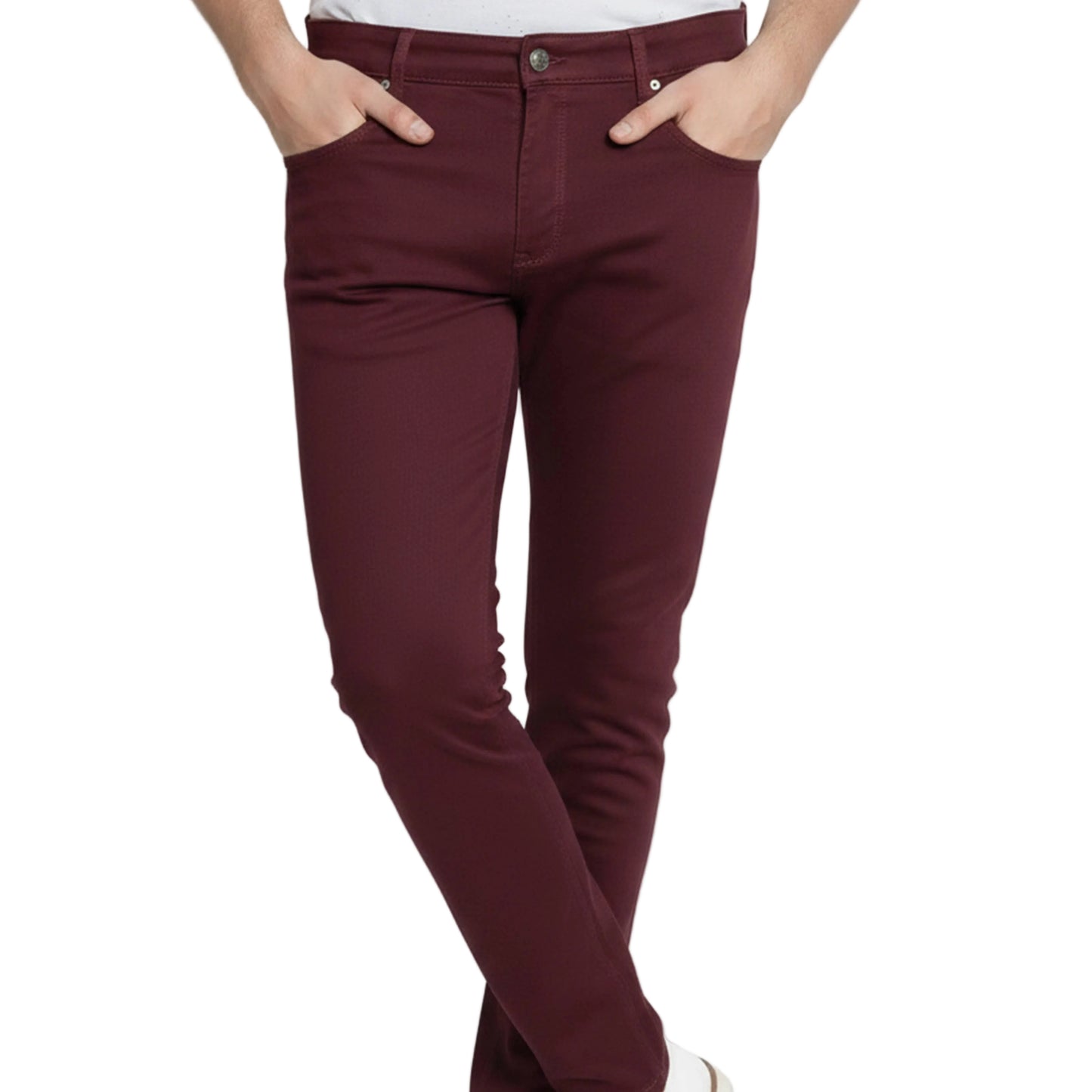 Hawks Bay Burgundy Skinny Stretch Twill Jean