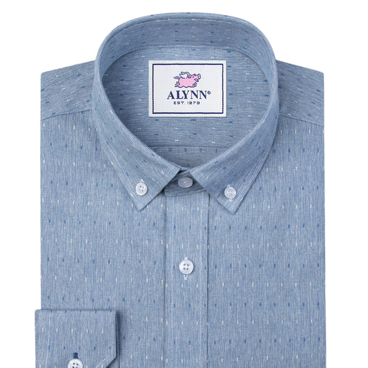 Alynn Mason Untuckable Slim Fit Blue Dress Shirt