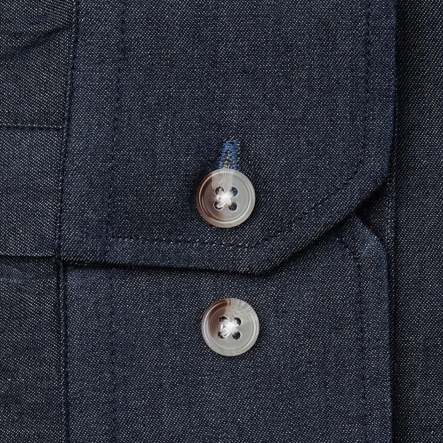 Alynn Liam Dark Denim Untuckable Slim Fit Dress Shirt