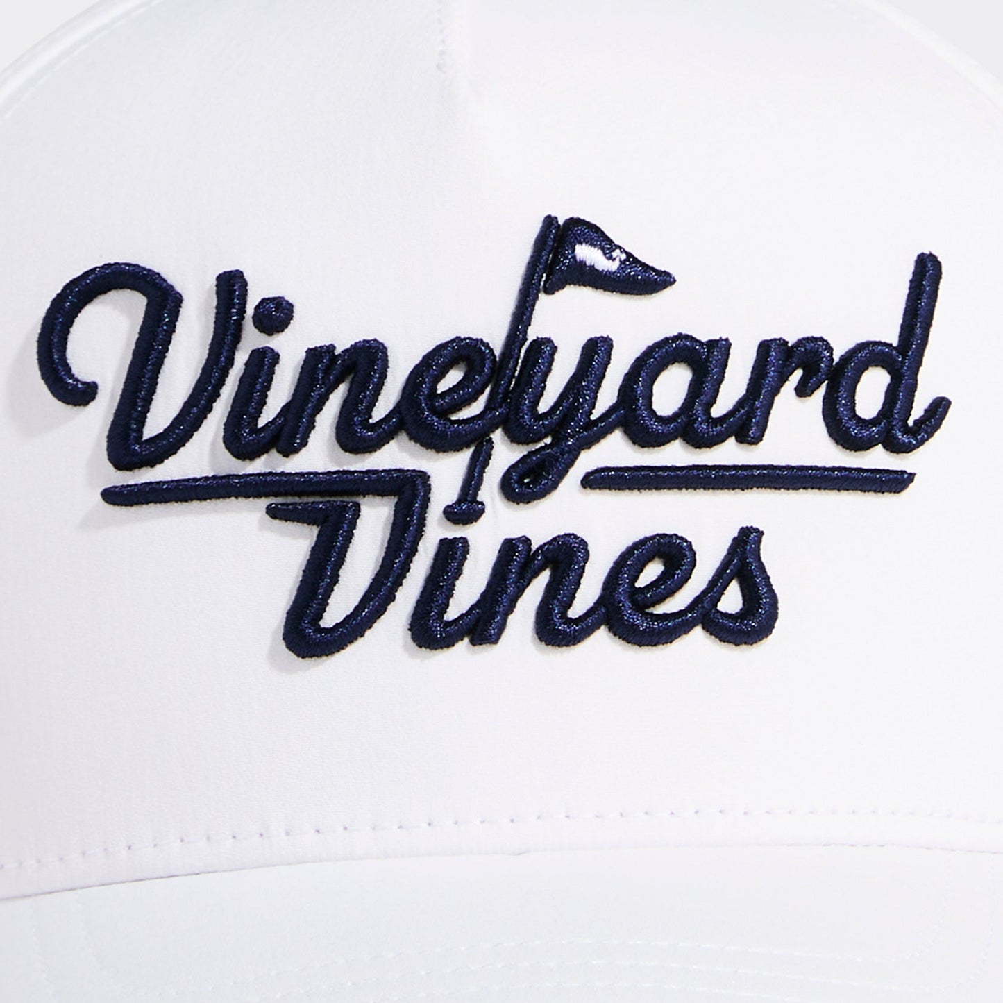 Vineyard Vines White Golf Logo Hi-Pro Performance Trucker Hat