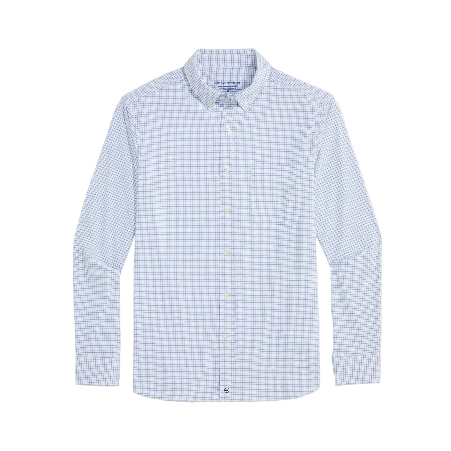 Vineyard Vines Hull Blue Performance Cotton Calabash Check Shirt