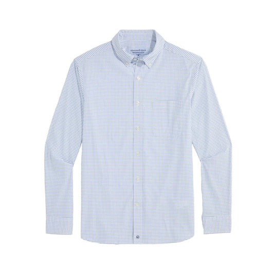 Vineyard Vines Hull Blue Performance Cotton Calabash Check Shirt