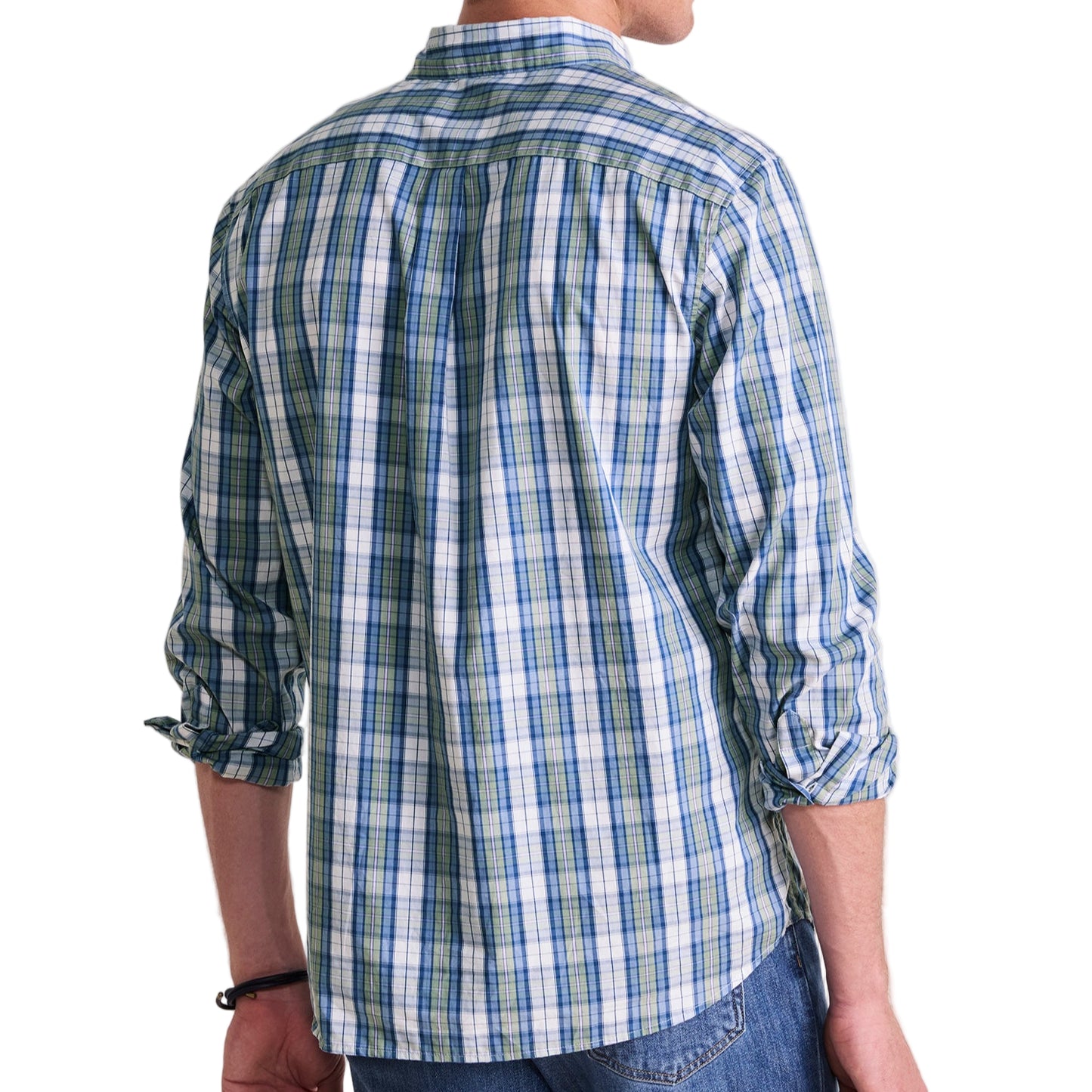 Vineyard Vines Dune Grass Washashore Plaid Poplin Shirt