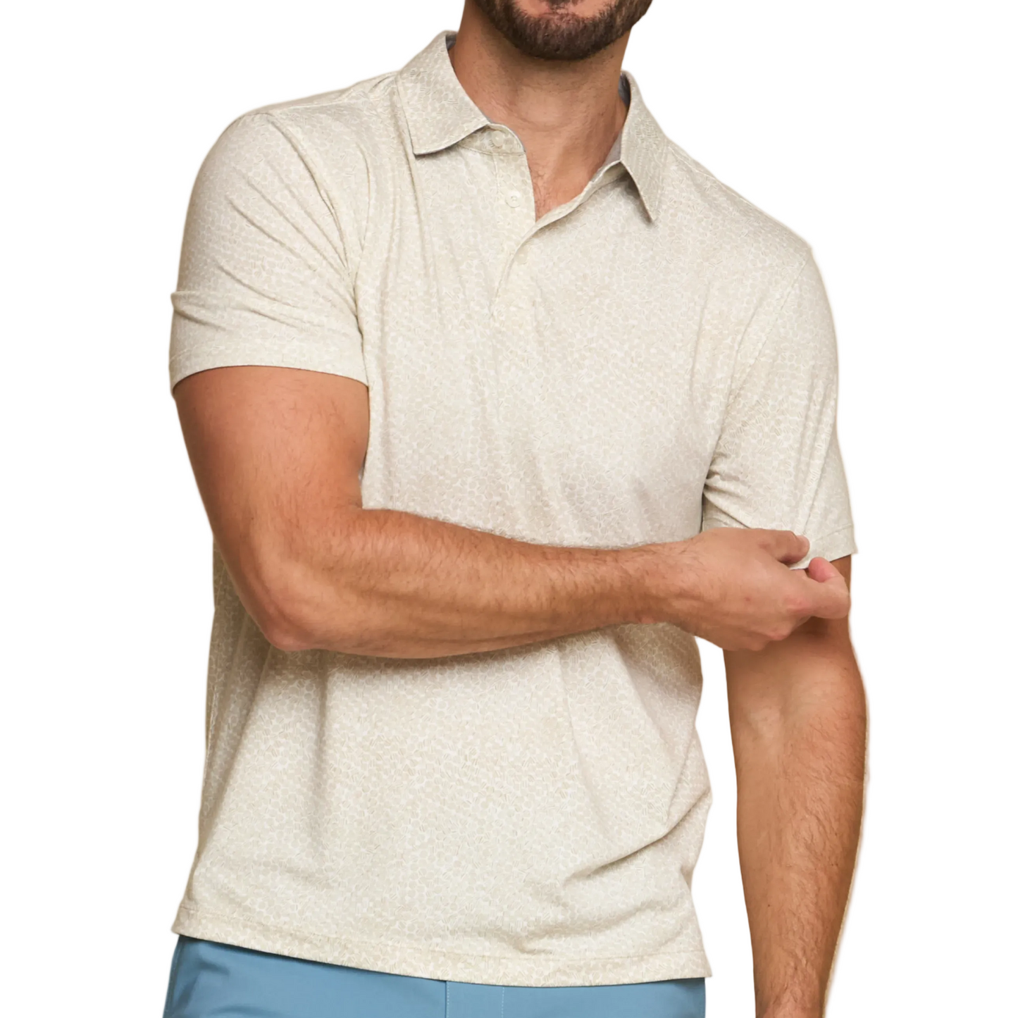 Fundamental Coast Pelican Stripe Dot Polo