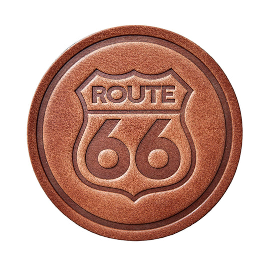 Route 66 Leather Coaster