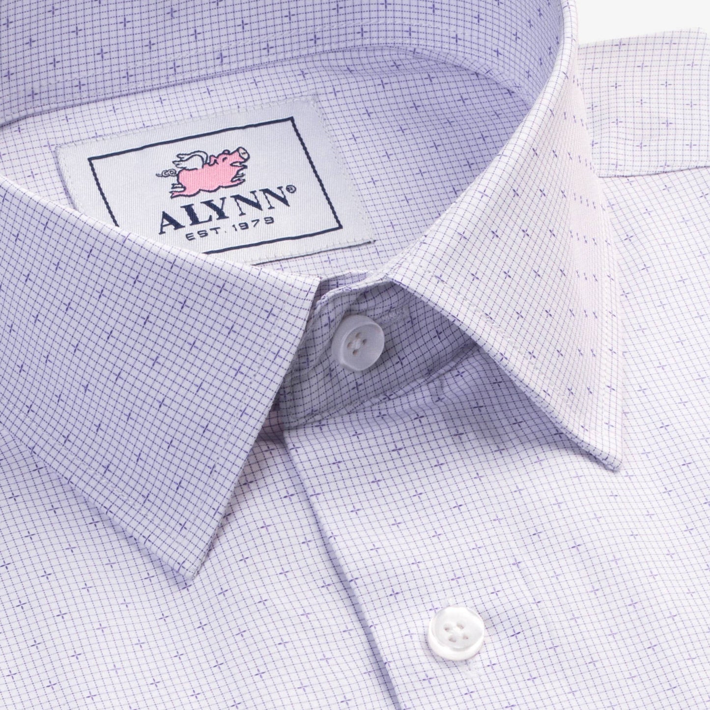 Alynn Evan Classic Fit Aqua Purple  Dress Shirt