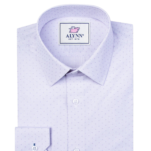 Alynn Evan Classic Fit Aqua Purple  Dress Shirt