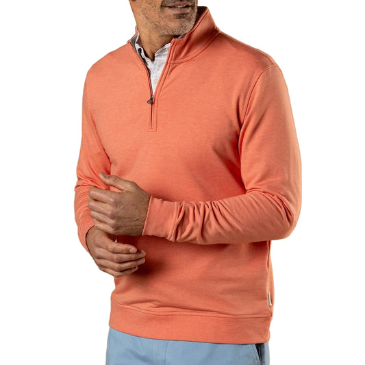 Duck Head Coral Heather Dunmore Performance 1/4 Zip Pullover