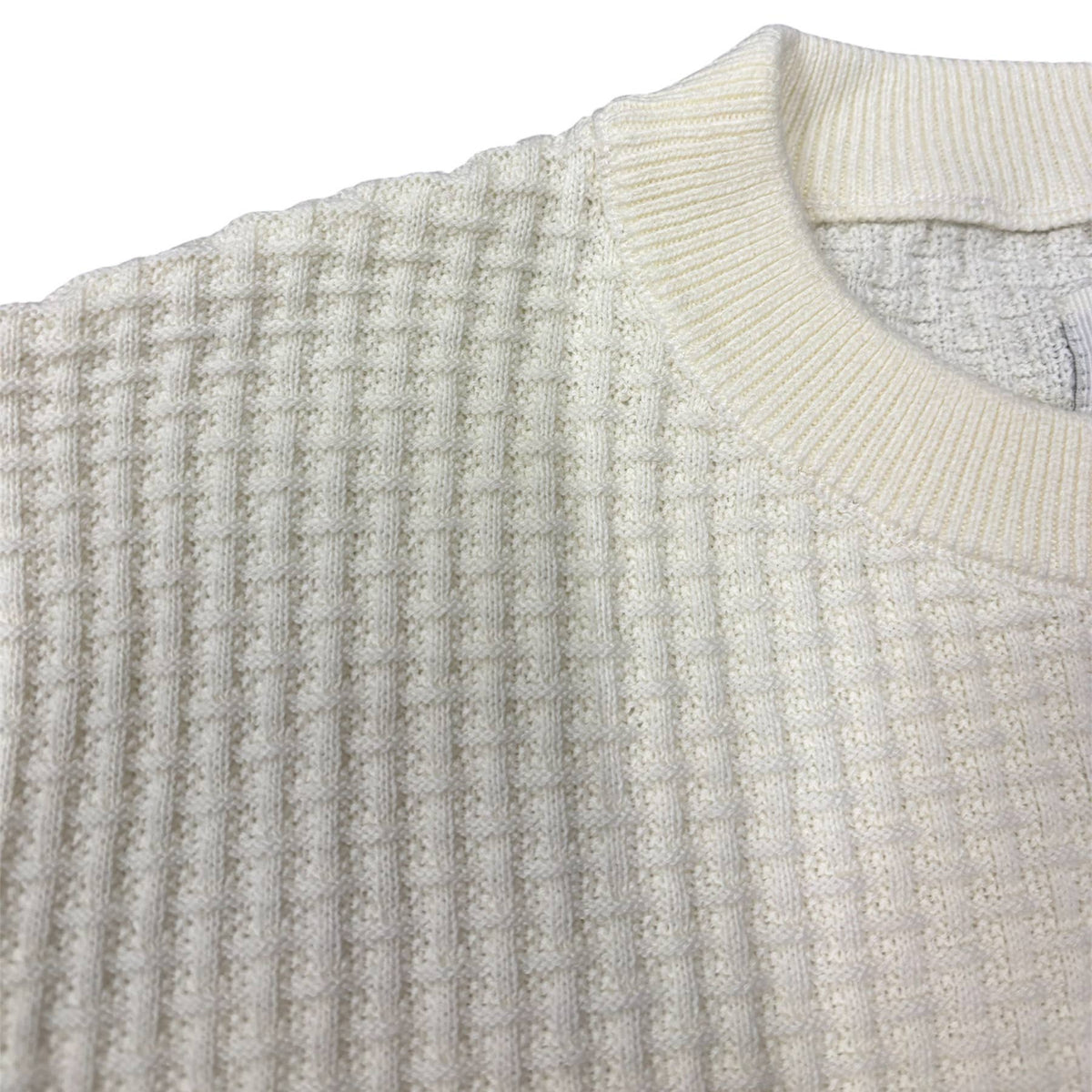 PX Cream Textured Cotton Sweater