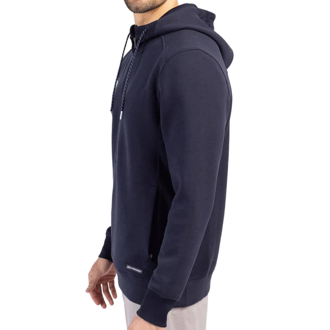 Cutter & Buck Navy Roam Eco Half Zip Hoodie