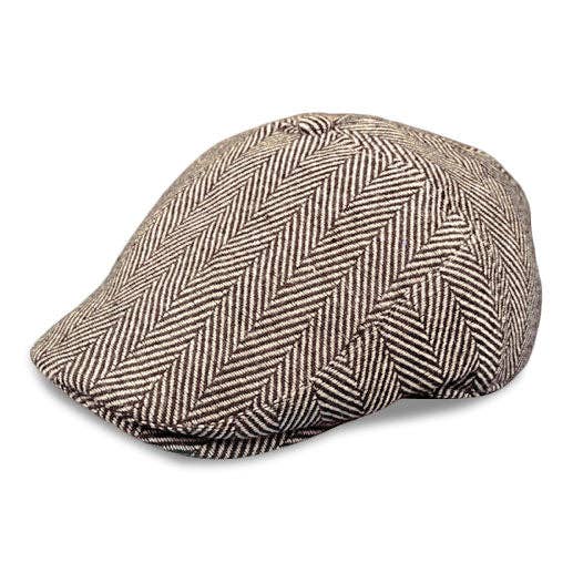 The Original 5-Panel Boston Scally Cap - Brown Herringbone