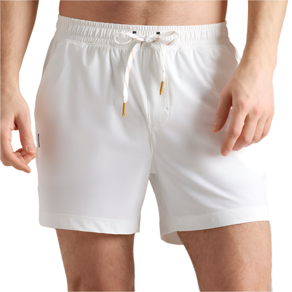 Rhone 5" Lined White Pursuit Short