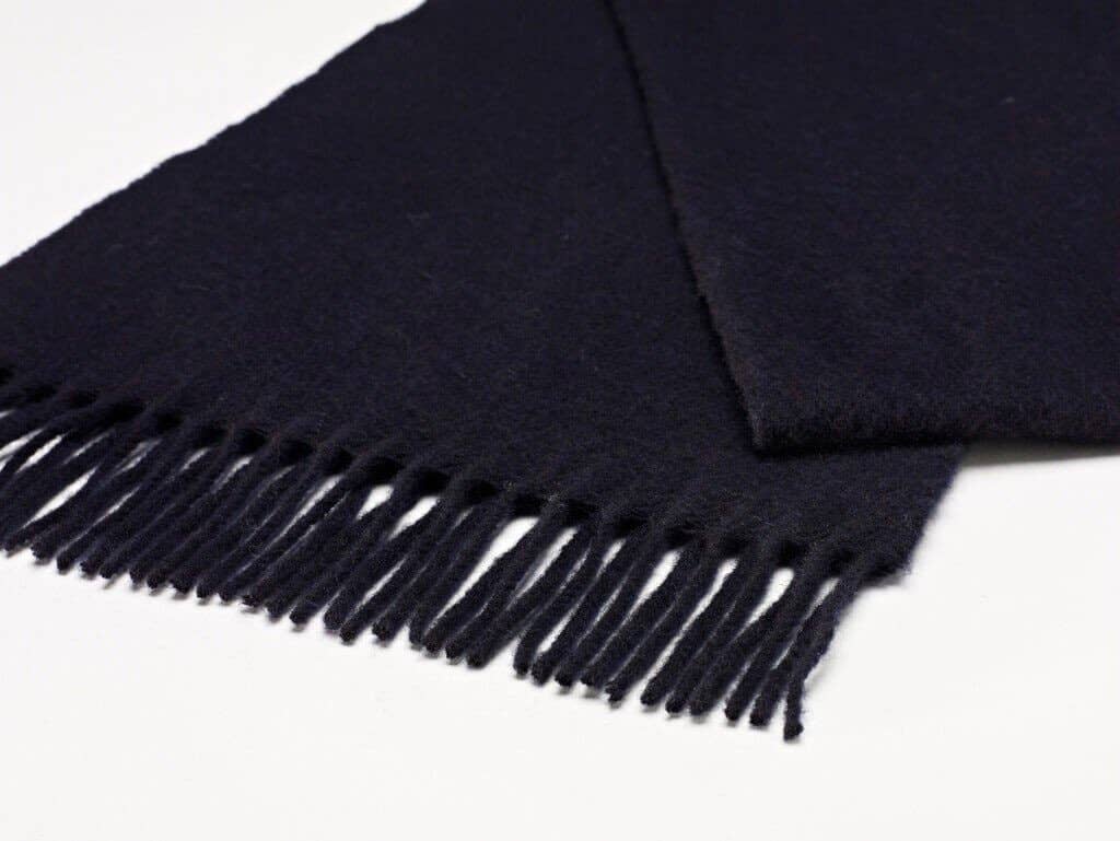 Luxury Merino Lambswool Scarf in Navy