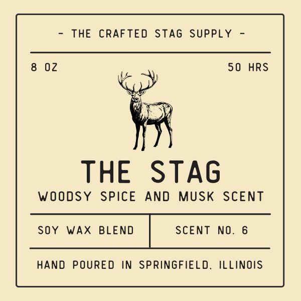 The Crafted Stag Supply 8 oz Candle