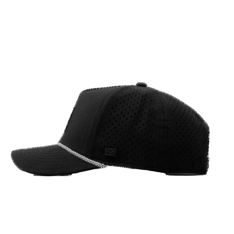 Melin Black Odysea Rope Bulls Icon Hydro Hat
