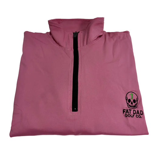 Fat Dad Golf Co. Pink Performance Quarter Zip