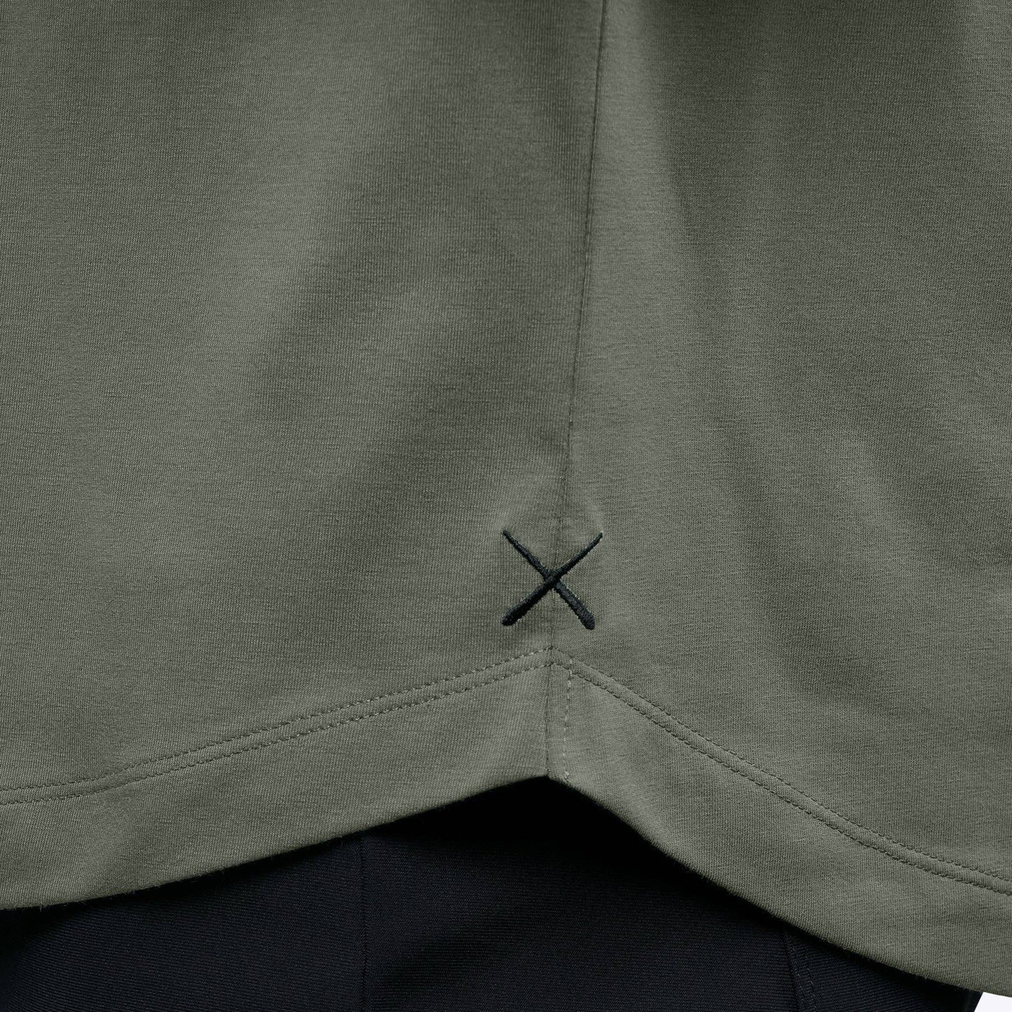 Cuts Clothing Gunmetal Signature-Fit PYCA Pro AO Henley Curve-Hem Tee