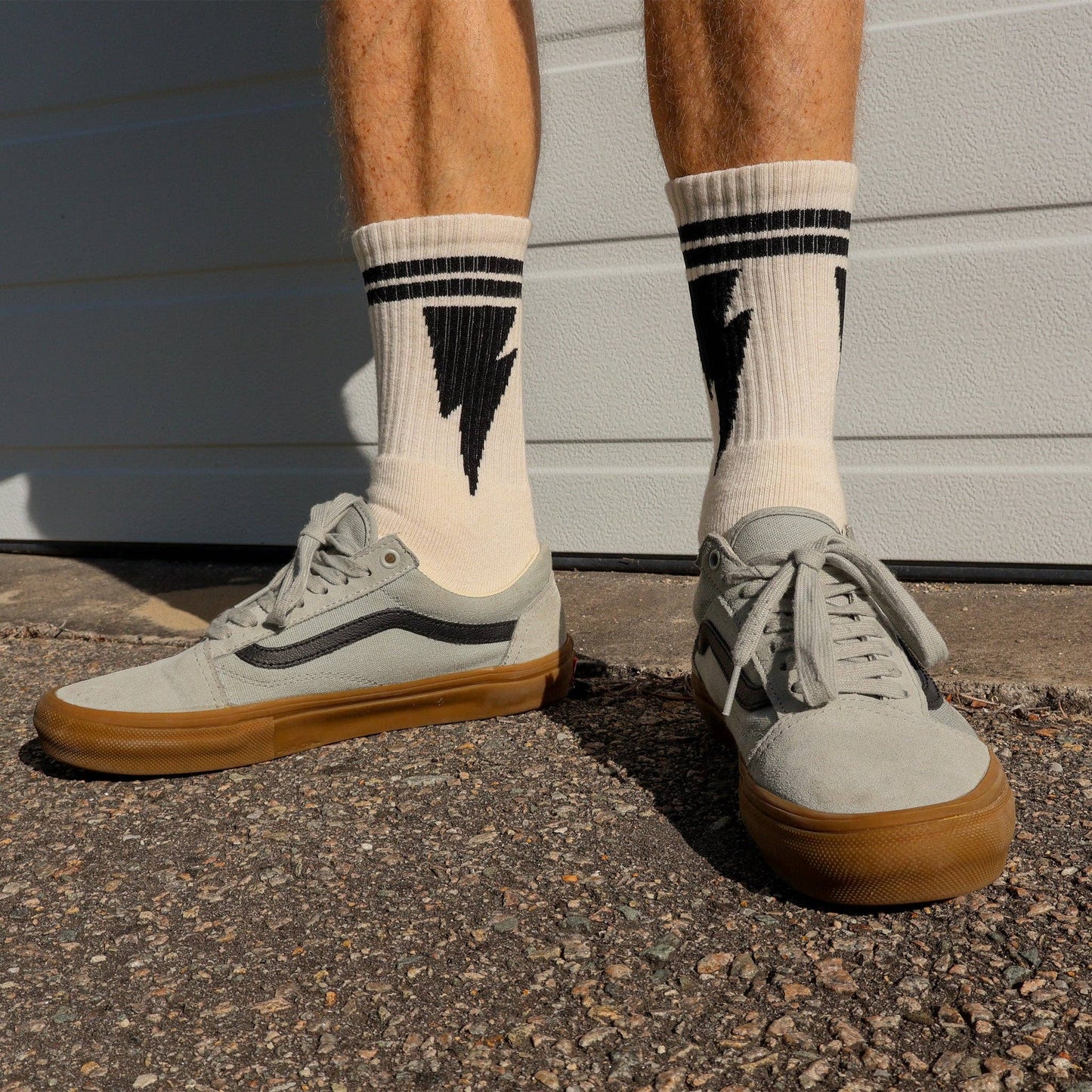 SOCCO Naturals | Mike Vallely Lightning Bolt Socks | Black S