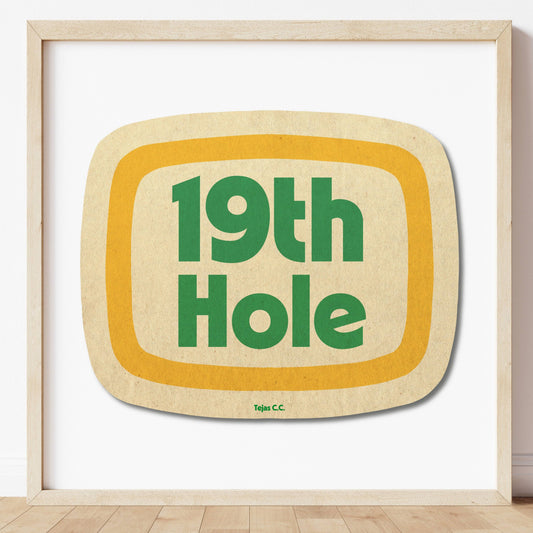 Retro 19th Hole Golf Art Print
