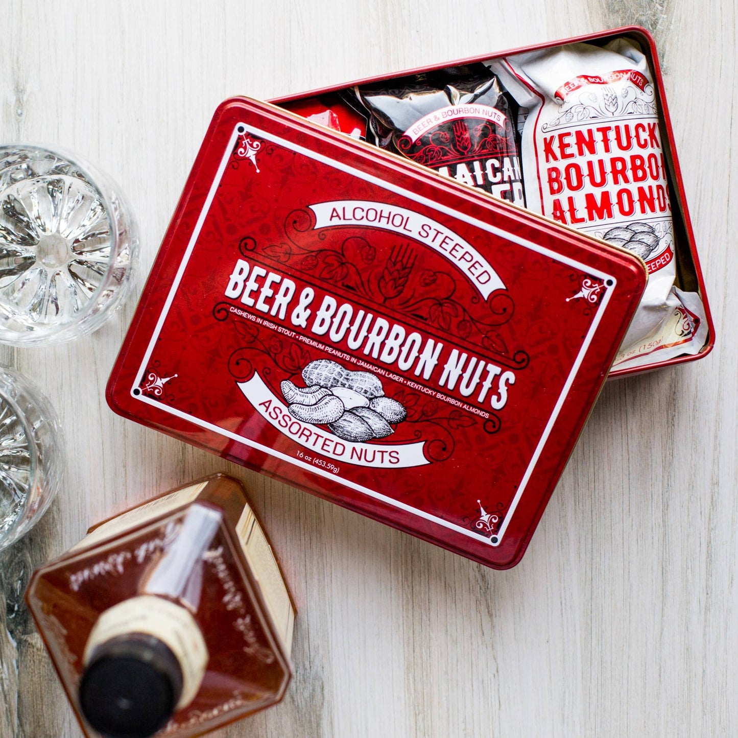 Beer & Bourbon Nuts Gourmet Gift Tin