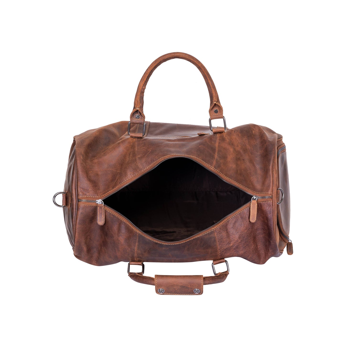 Leather Overnight Bag Milan - Rugged Leather - Sandal